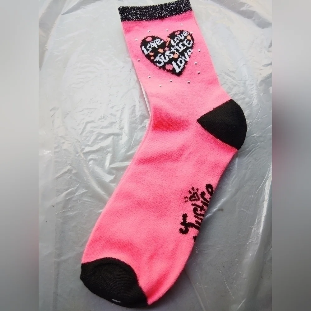 Kids Justice Love Two-Tone Socks
